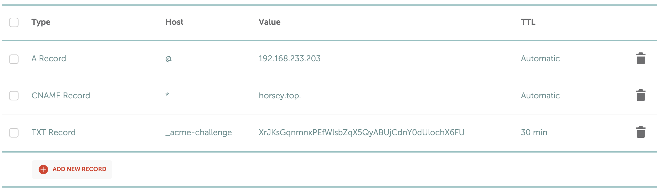 Namecheap advanced domain settings